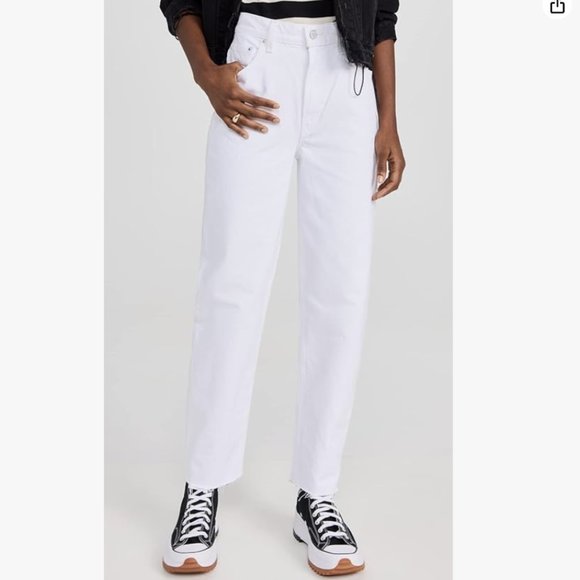 Mother SNACKS! High Waisted Double Stack Hover Fray Size 28 NWT - Picture 3 of 13